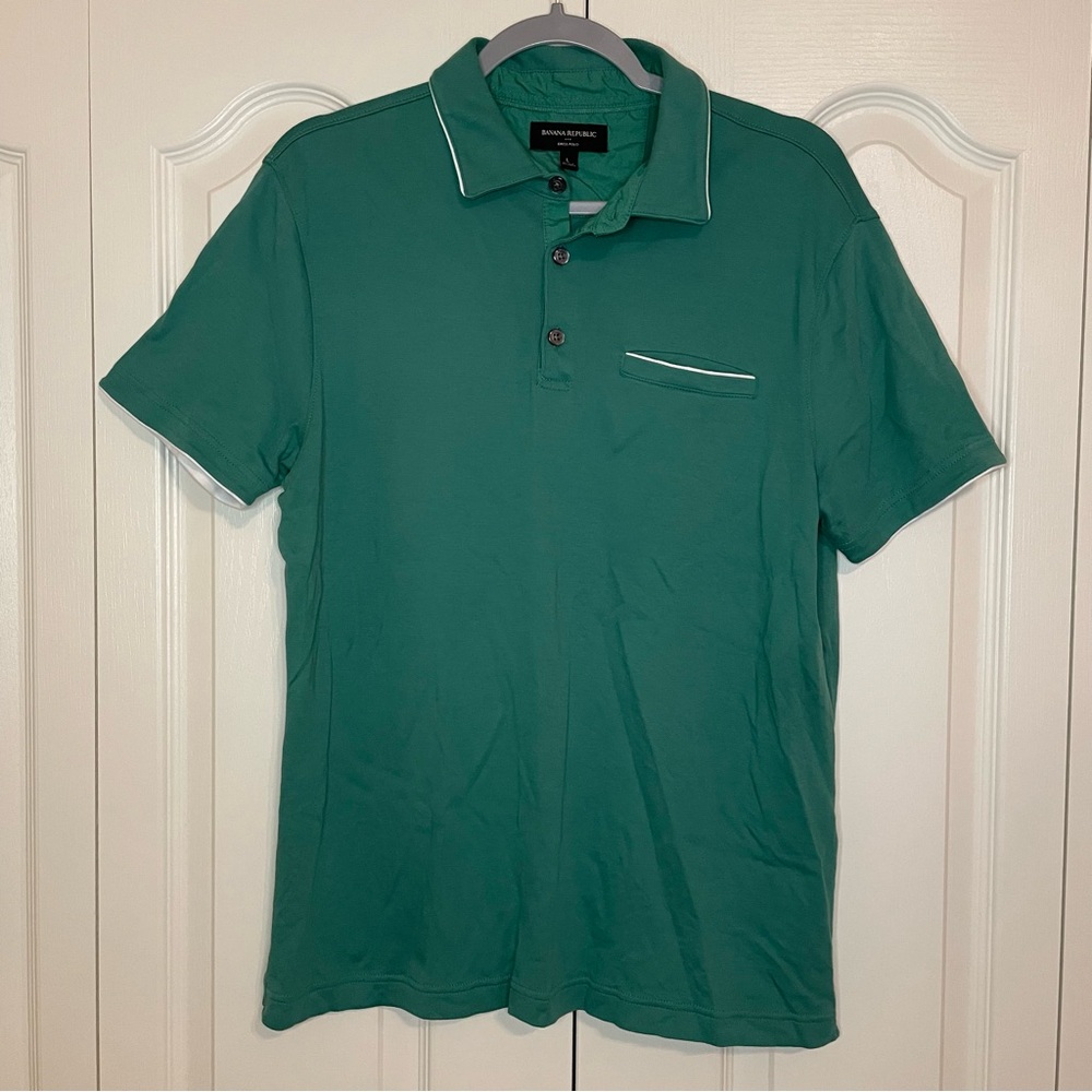 Banana Republic piped dress polo
